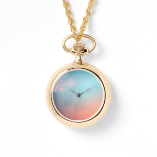 Sonnenuntergang Wolken Ethereal Necklace Watch Armbanduhr