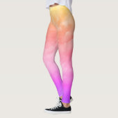 Sonnenuntergang Wolken Gelborange Rosa und Lila Le Leggings (Links)