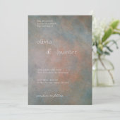 Sonnenuntergang Wolken Hochzeit Einladung (Stehend Vorderseite)