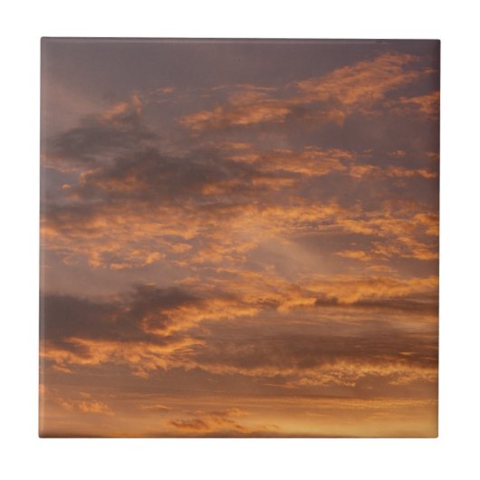 Sonnenuntergang Wolken I farbenfrohe Sky Fotografy Fliese (Vorderseite)