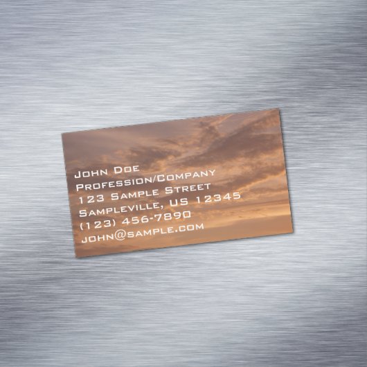 Sonnenuntergang Wolken II Pastel Abstrakte Natur Magnetische Visitenkarte (Beispiel)