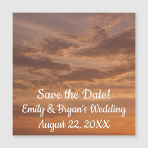 Sonnenuntergang Wolken II Pastel Abstrakte Natur Magnetkarte