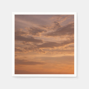Sonnenuntergang Wolken II Pastel Abstrakte Natur Serviette