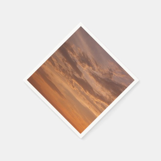 Sonnenuntergang Wolken II Pastel Abstrakte Natur Serviette (Ecke)