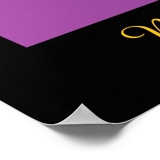 Sonnenuntergang Wolken oder Lila Hügel Poster (Ecke)