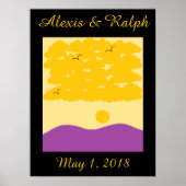 Sonnenuntergang Wolken oder Lila Hügel Poster (Vorne)