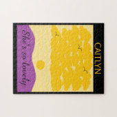 Sonnenuntergang Wolken oder Lila Hügel Puzzle (Horizontal)