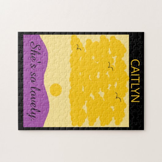 Sonnenuntergang Wolken oder Lila Hügel Puzzle (Horizontal)