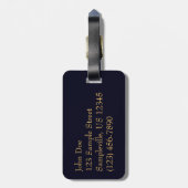 Sonnenuntergang Wolken und Segelboot Seascape Gepäckanhänger (Rückseite vertikal)