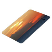 Sonnenuntergang Wolken und Segelboot Seascape Magnet (Linke Seite)