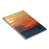 Sonnenuntergang Wolken und Segelboot Seascape Notizblock (Rechte Seite)
