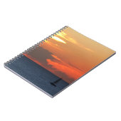 Sonnenuntergang Wolken und Segelboot Seascape Notizblock (Linke Seite)