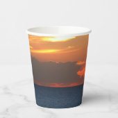 Sonnenuntergang Wolken und Segelboot Seascape Pappbecher (Links)