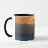 Sonnenuntergang Wolken und Segelboot Seascape Tasse (Links)