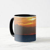 Sonnenuntergang Wolken und Segelboot Seascape Tasse (Vorderseite Links)