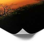 Sonnenuntergang Wolkenposter Poster (Ecke)