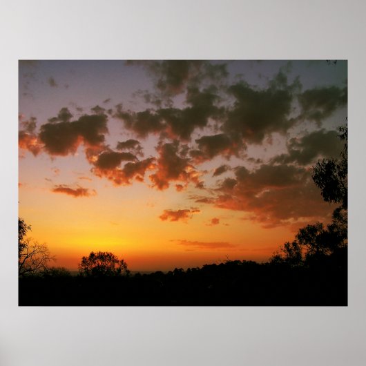 Sonnenuntergang Wolkenposter Poster (Vorne)