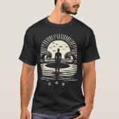 Sonnenuntergang Yoga Surfen, Wassersport , Muschel T-Shirt (Vorderseite)