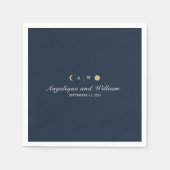 Sonnenuntergang zur Monsunhochzeit Serviette (Vorderseite)