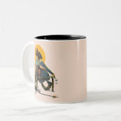 Sonnenuntergang Zweifarbige Tasse (Vorderseite Links)