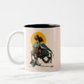 Sonnenuntergang Zweifarbige Tasse (Links)