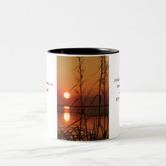 Sonnenuntergang Zweifarbige Tasse (Mittel)