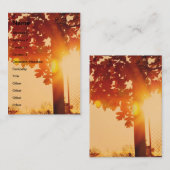 Sonnenuntergangbaum Visitenkarte (Vorne/Hinten)
