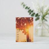 Sonnenuntergangbaum Visitenkarte (Stehend Vorderseite)