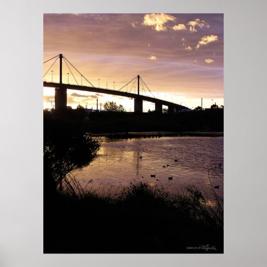 Sonnenuntergänge an der Westgate Bridge, Melbourne Poster (Vorne)