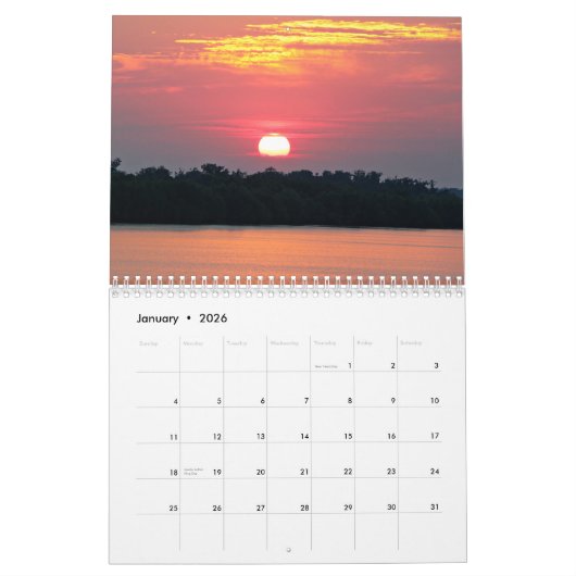 Sonnenuntergänge auf dem Kalender des Golfs von (Jan 2026)