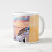 Sonnenuntergänge auf Santorin Jumbo-Tasse (Vorderseite Rechts)