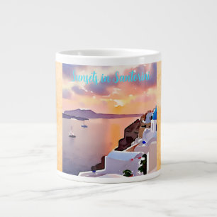 Sonnenuntergänge auf Santorin Jumbo-Tasse