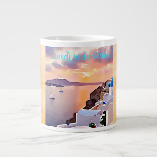 Sonnenuntergänge auf Santorin Jumbo-Tasse