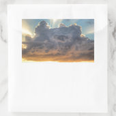 Sonnenuntergänge durch Sturmwolken Rechteckiger Aufkleber (Tasche)