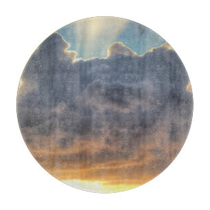 Sonnenuntergänge durch Sturmwolken Schneidebrett