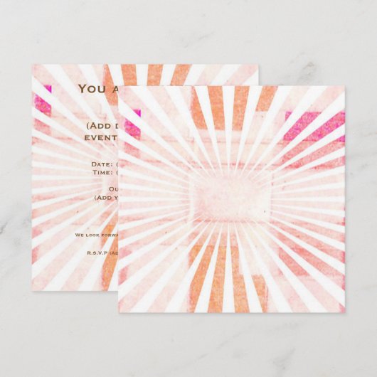 Sonnenuntergänge Einladung (Vorne/Hinten)