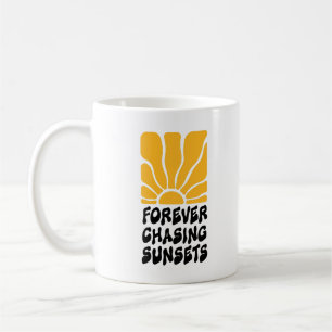 Sonnenuntergänge für immer jagen – Groovy Retro So Kaffeetasse