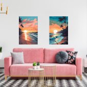 Sonnenuntergänge im tropischen Meer Bilderwand Sets (Wohnzimmer)