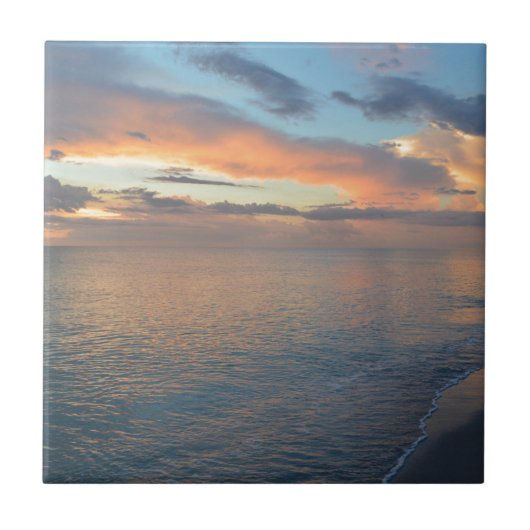 Sonnenuntergänge im Wasser Fliese (Vorderseite)
