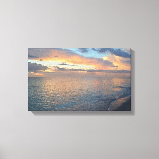 Sonnenuntergänge im Wasser Leinwanddruck (Vorderseite)