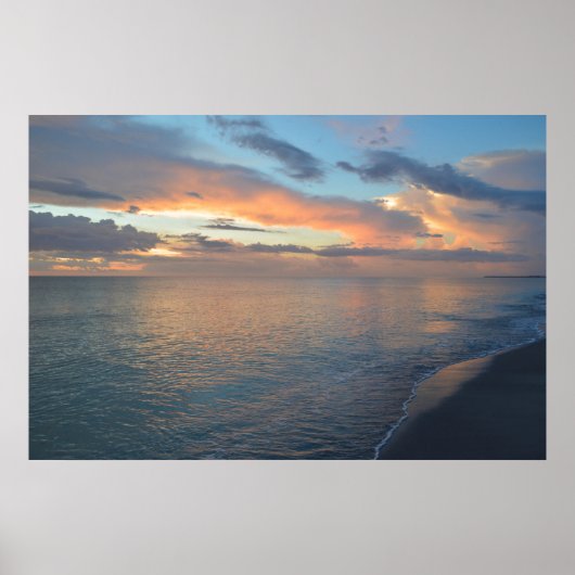 Sonnenuntergänge im Wasser Poster (Vorne)