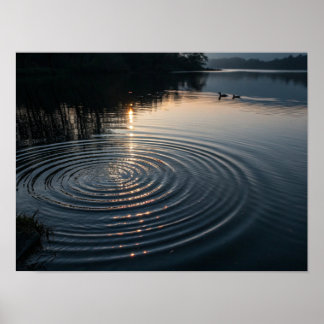 Sonnenuntergänge im Wasser Poster