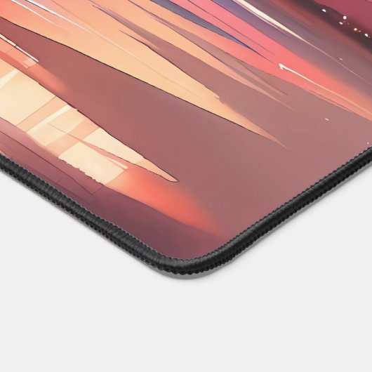 Sonnenuntergänge im Wasser über Sandstränden Schreibtischunterlage (Ecke)