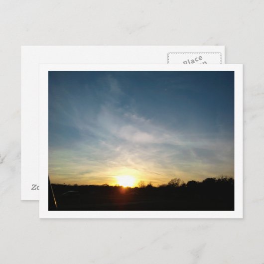 Sonnenuntergänge in Austin Postkarte (Vorne/Hinten)