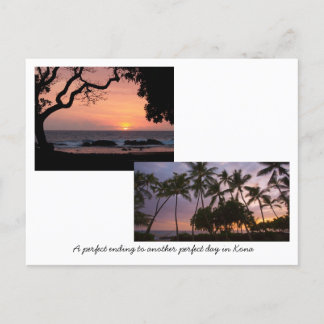 Sonnenuntergänge in Kona Postkarte