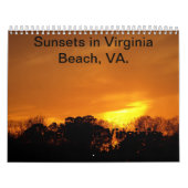 Sonnenuntergänge in Virginia Beach, VA-Kalender Kalender (Titelbild)