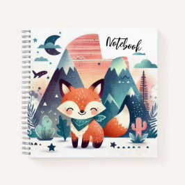 Sonnenuntergänge - Lächelender Fuchs in den Wüsten Notizblock