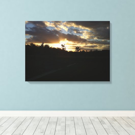 Sonnenuntergänge Leinwanddruck (Insitu (Holzboden))