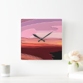 SONNENUNTERGÄNGE QUADRATISCHE WANDUHR (Zuhause)