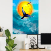 Sonnenuntergänge Schwanz Poster (Heimbüro)